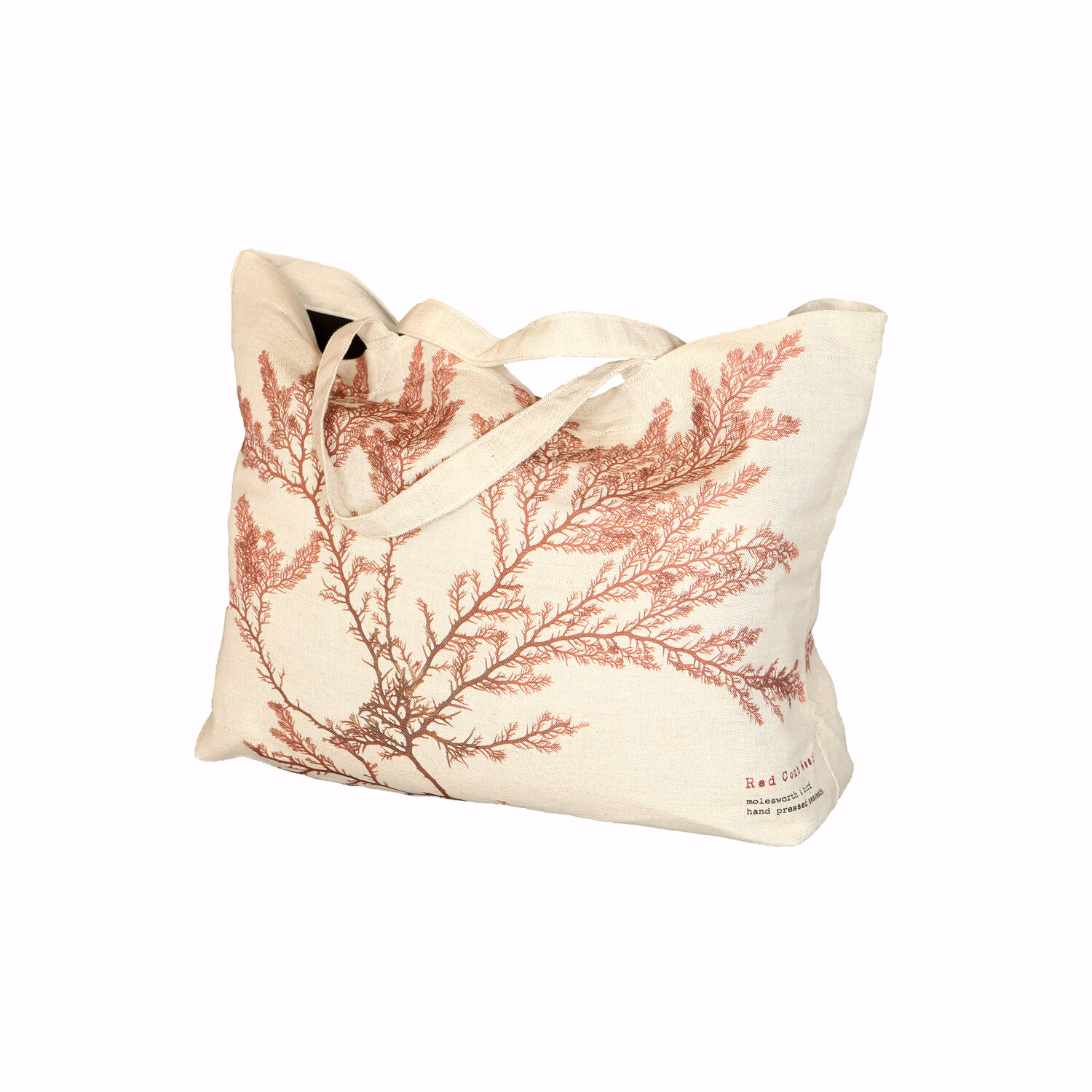 Reversible Linen Tote Bag Honey Embroidery Option 