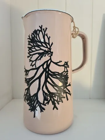 Seaweed Etched Enamelware 3 Pint Jug Marie Rose - Channel Wrack