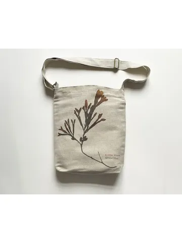 Seaweed Print Linen Shoulder Bag - Bladder Wrack B