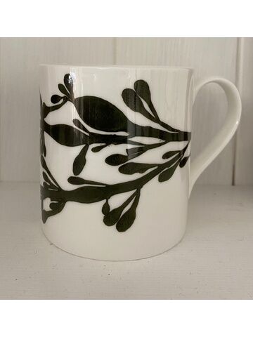 Seaweed Print Bone China Mug - Egg Wrack