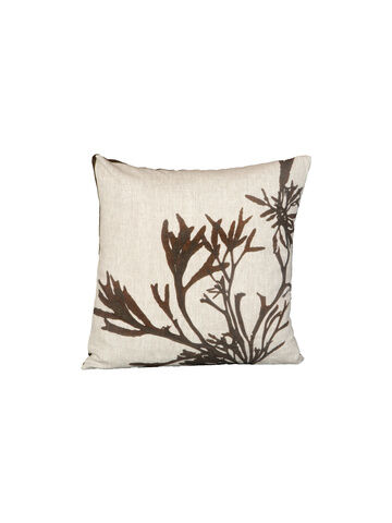 Seaweed Print Linen Square Cushion Cover - Channel Wrack