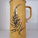 Seaweed Etched Enamelware 3 Pint Jug Mustard - Wireweed additional 1