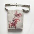 Seaweed Print Linen Shoulder Bag - False Eyelash Weed additional 2