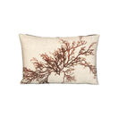 Seaweed Print Linen Oblong Cushion Cover - Berry Wart Cress additional 1