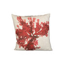 Seaweed Print Linen Square Cushion Cover - Leafy Rose Weed additional 1