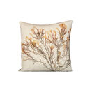 Seaweed Print Linen Square Cushion Cover - Red Comb Weed (brown) additional 1