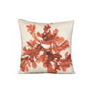 Seaweed Print Linen Square Cushion Cover - Sea Oak additional 1