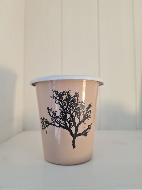 Seaweed Etched Enamelware tumbler Marie Rose - Berry Wart Cress